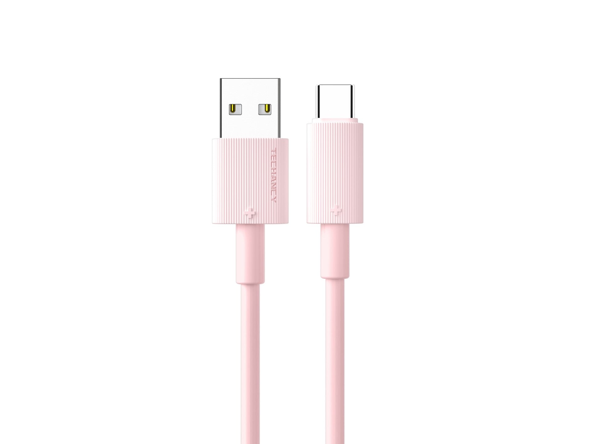 Techancy Cabo De Dados Usb Tipo C cor-de-rosa TB1768, Comprimento 1m Suporta Corrente 3A E Transferência De Dados 480mbps,